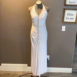 White dress with rhinestones